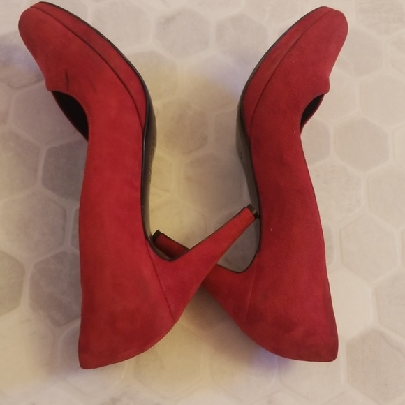 SACCO italian red sueded pumps - Picture 6 of 8